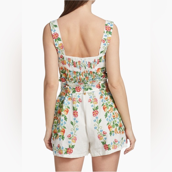 NWT FARM RIO•Floral belted romper - Picture 3 of 11